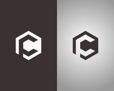 İlk harf CP veya PC soyut logo tasarım vektör şablonu.