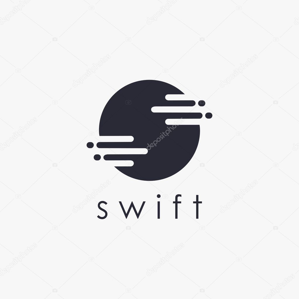 Modern abstract letter S logo icon vector template on white background