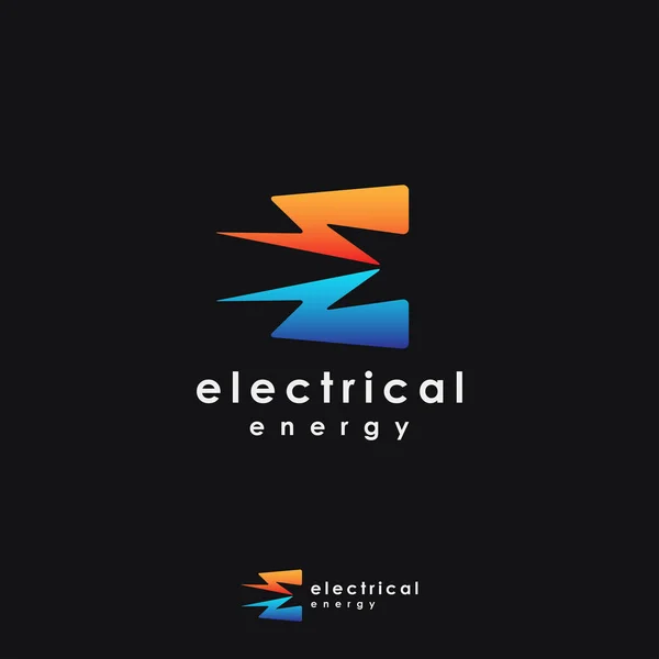 Boulon Lettre Pour Logo Électrique Icône Vectorielle Modèle Sur Fond — Image vectorielle