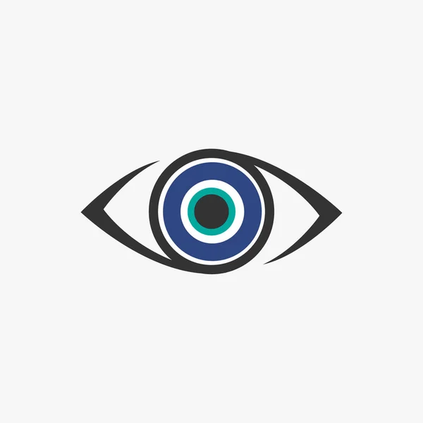 Greece Mati Eye Logo Icon Vector Template White Background — Stock Vector