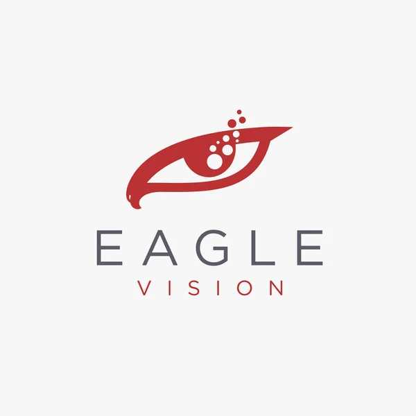 Öga Örn Vision Logotyp Ikon Vektor Mall Vit Bakgrund — Stock vektor