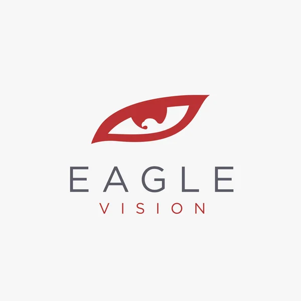 Öga Örn Vision Logotyp Ikon Vektor Mall Vit Bakgrund — Stock vektor