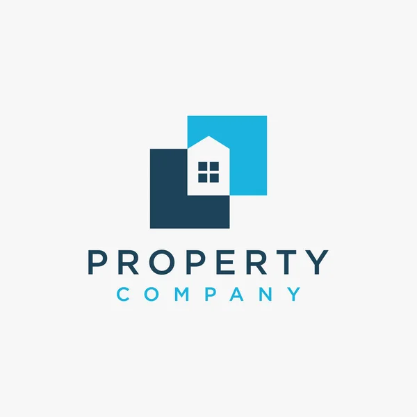 House Estate Property Logo Ikon Vektor Mall Vit Bakgrund — Stock vektor
