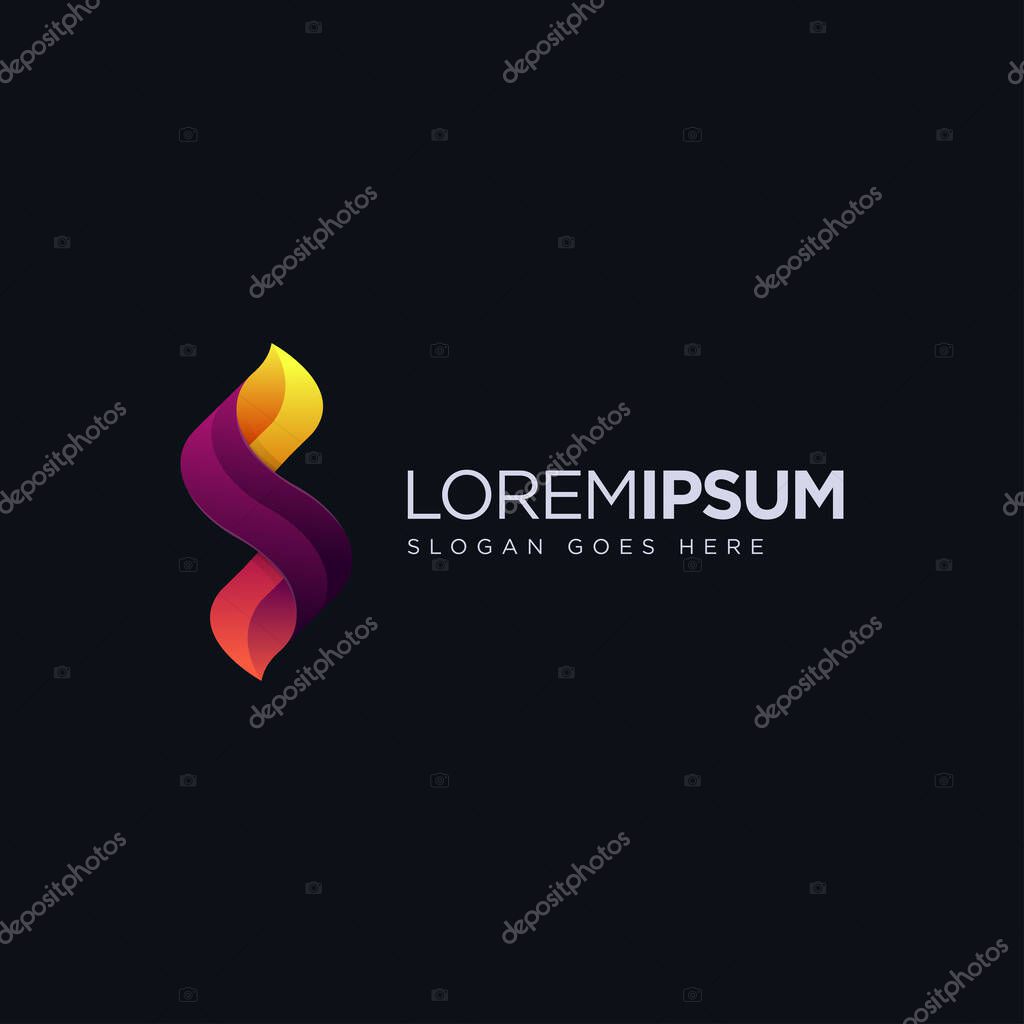 Modern geometric letter S logo icon