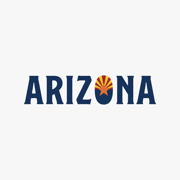 stock vector Identical Arizona design vector logo with flag of Arizona concept