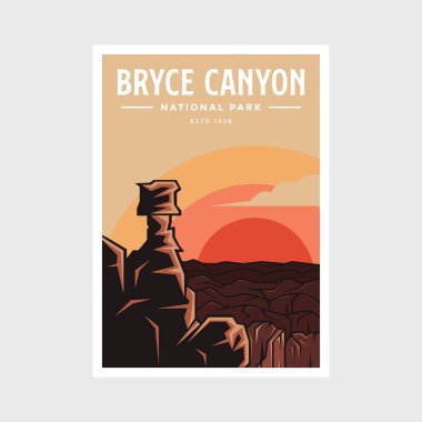 Bryce Canyon Ulusal Parkı poster tasarımı