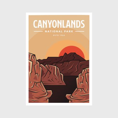Canyonlands Ulusal Park poster çizimi