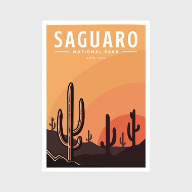 Saguaro Ulusal Parkı poster tasarımı