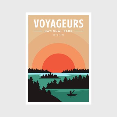 Voyageurs Ulusal Park poster çizimi