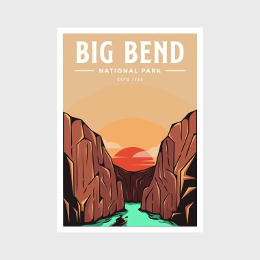 Big Bend Ulusal Parkı poster tasarımı