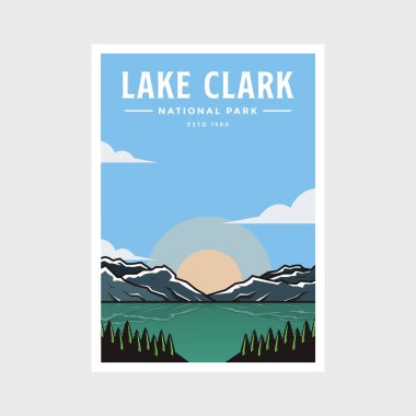 Clark Gölü Ulusal Parkı poster tasarımı