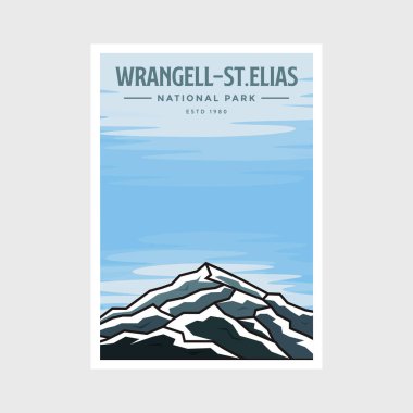 Wrangell St Elias Ulusal Park poster çizimi