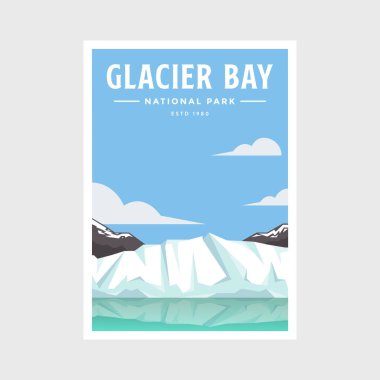 Glacier Bay Ulusal Park poster çizimi