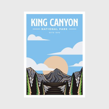 King Canyon Ulusal Parkı poster tasarımı