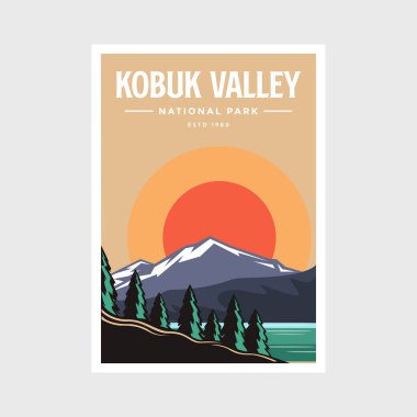 Kobuk Vadisi Ulusal Park poster çizimi