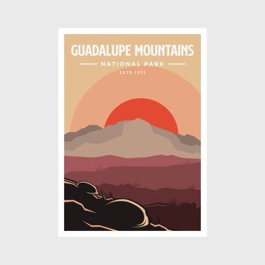 Guadalupe Dağları Ulusal Park poster çizimi