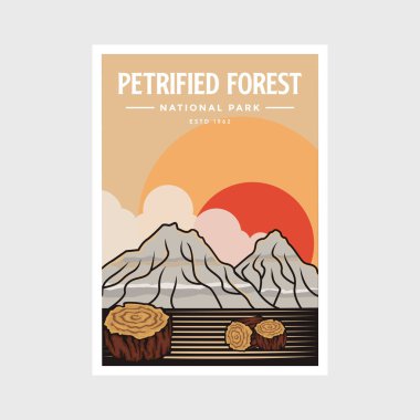 Taşlaşmış Orman Ulusal Parkı poster tasarımı
