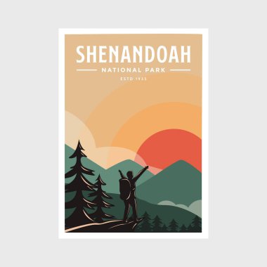 Shenandoah Ulusal Park poster çizimi