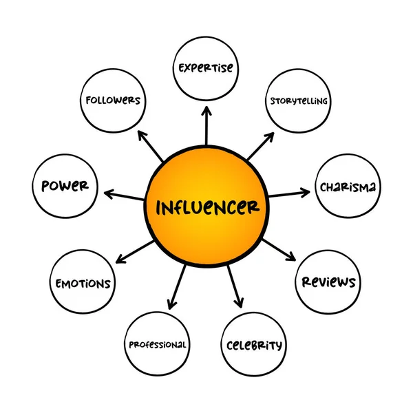 Influencer Person Who Can Influence Decisions Followers Someone Your Niche — Stock Vector