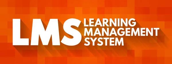 Lms Acronimo Learning Management System Applicazione Software Amministrazione Documentazione Tracciamento — Vettoriale Stock