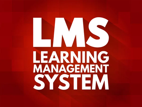 Lms Acrónimo Learning Management System Aplicación Software Para Administración Documentación — Archivo Imágenes Vectoriales
