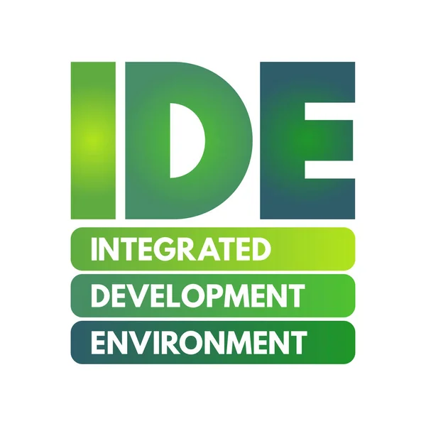 Ide Ambiente Desenvolvimento Integrado Aplicação Software Que Fornece Instalações Abrangentes —  Vetores de Stock