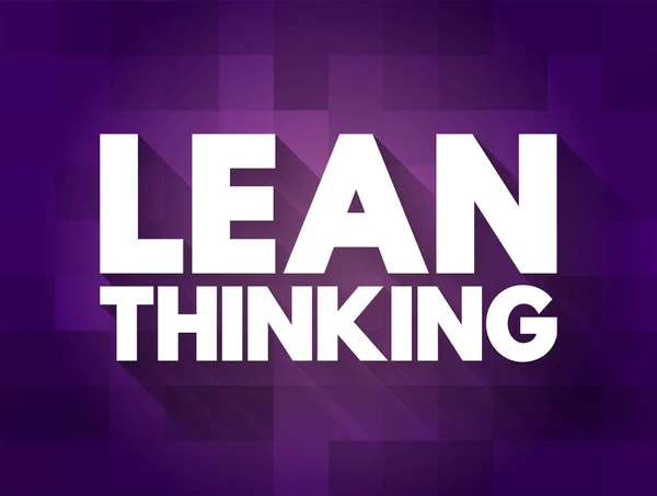 Lean Thinking Transformationeel Kader Dat Tot Doel Heeft Een Nieuwe — Stockvector