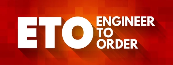 Eto Engineer Order Type Productie Waarbij Een Product Wordt Ontwikkeld — Stockvector