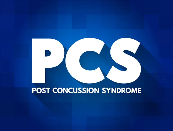 Pcs Síndrome Post Conmoción Cerebral Conjunto Síntomas Que Pueden Continuar — Vector de stock