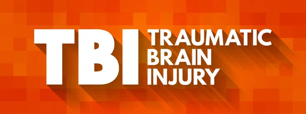 stock vector TBI Traumatic Brain Injury - intracranial injury to the brain caused by an external force, acronym text concept for presentations and reports