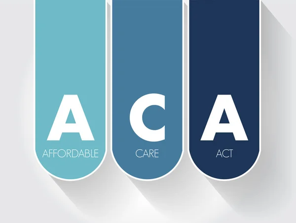 Aca Affordable Care Act Ολοκληρωμένες Μεταρρυθμίσεις Ασφάλισης Υγείας Και Φορολογικές — Διανυσματικό Αρχείο