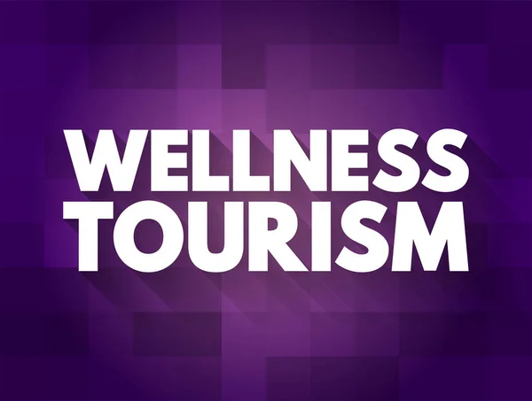 Turismo Bienestar Viajar Con Propósito Promover Salud Bienestar Través Actividades — Vector de stock