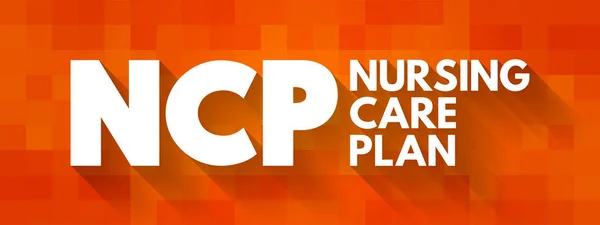 Ncp护理计划 提供关于个人 社区可能需要的护理类型的指导 缩写文本概念背景 — 图库矢量图片