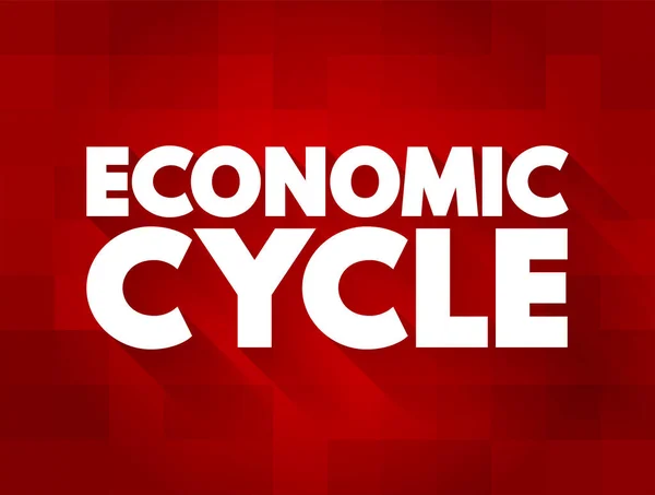 Ciclo Económico Estado General Economía Medida Que Pasa Por Cuatro — Archivo Imágenes Vectoriales