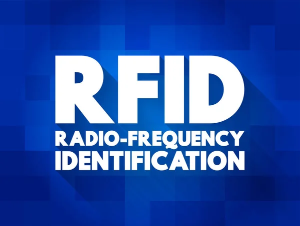 Rfid Radio Frequency Identification Medan Elektromagnetik Untuk Secara Otomatis Mengidentifikasi - Stok Vektor