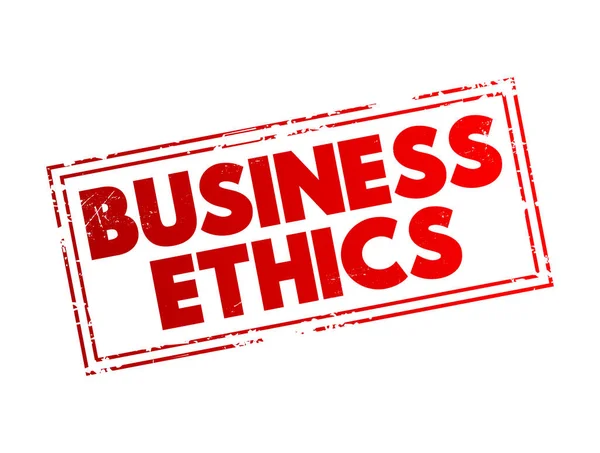 Ética Empresarial Examina Princípios Éticos Problemas Morais Éticos Que Podem —  Vetores de Stock