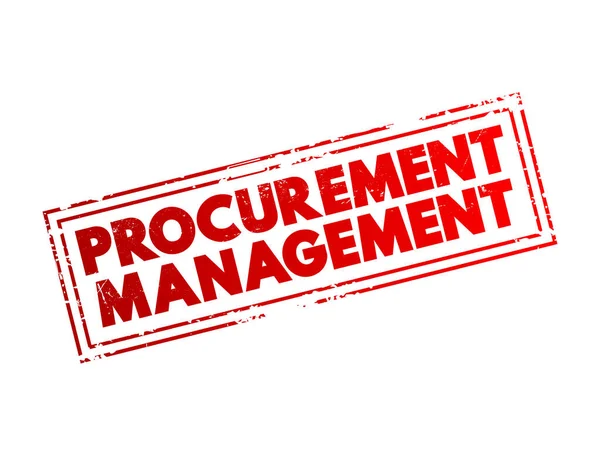 采购管理是管理和优化高效业务运作所需的组织支出 货物和服务的战略方针 — 图库矢量图片
