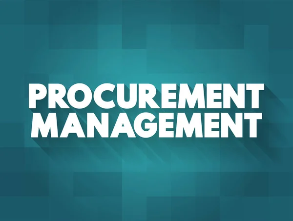 Procurement Management Strategische Aanpak Voor Het Beheren Optimaliseren Van Organisatorische — Stockvector