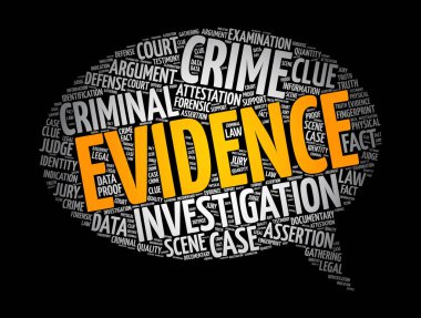 Kanıt kelime bulut kolajı, sosyal konsept arka plan