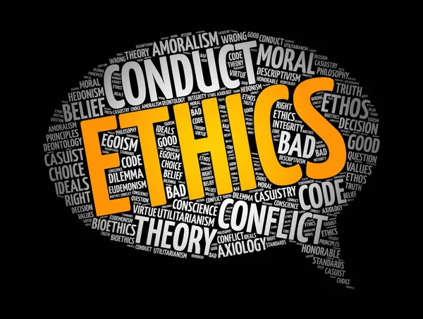 Ethics Branch Philosophy Involves Systematizing Recommending Concepts Right Wrong Behavior — Stock Vector