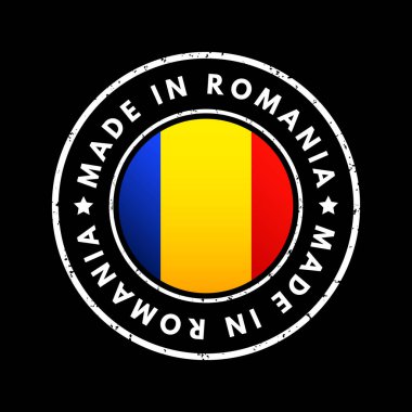 Romanya 'da yapılmış metin amblemi rozeti, kavram geçmişi