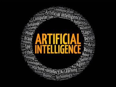 Yapay Zeka makineler tarafından gösterilen bir zekadır. İnsanlar da dahil olmak üzere hayvanlar tarafından gösterilen doğal zekanın aksine, kelime bulutu kavramı.