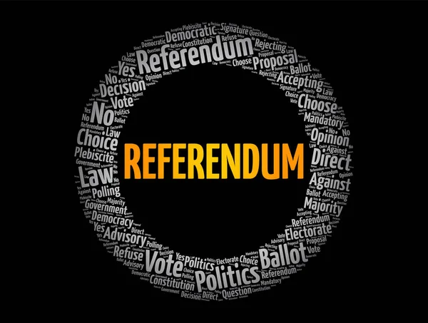 Referendum Voto Diretto Dell Elettorato Una Proposta Una Legge Una — Vettoriale Stock