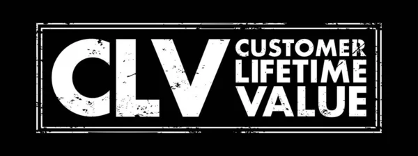Clv Customer Lifetime Value Prognostication Net Profit Contributed Whole Future — Stock Vector