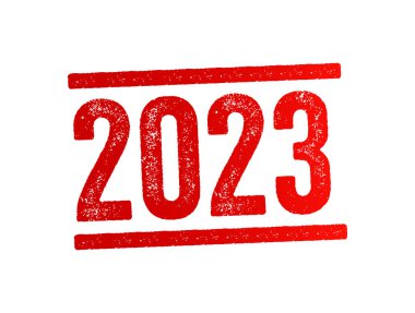 2023 metin damgası, sunum ve raporlar için iş kavramı