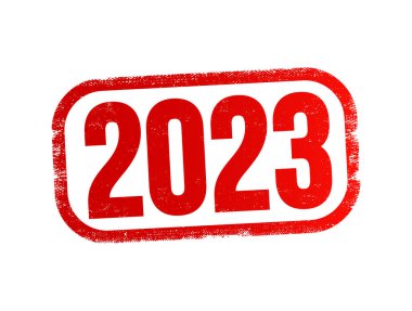2023 metin damgası, sunum ve raporlar için iş kavramı