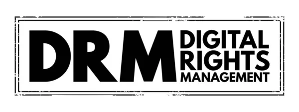 Drm Digital Rights Management Set Access Control Technologies Restricting Use — Stockvector