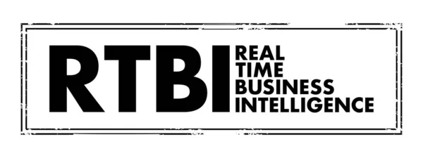 Rtbi Real Time Business Intelligence Process Delivering Business Intelligence Information — Stockový vektor