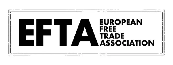 Efta European Free Trade Association Regional Trade Organization Free Trade — Stockový vektor