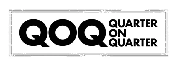 Qoq Quarter Quarter Akronym Affärsidé Bakgrund — Stock vektor